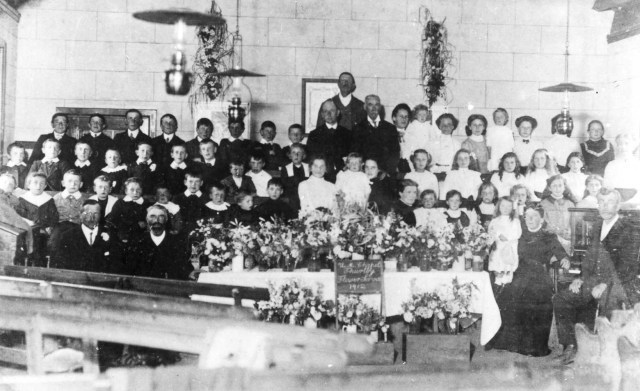 Gilbert Tyler _Flower Service in Weslyan Chapel 1912 inc fred frank and stodge tyler
