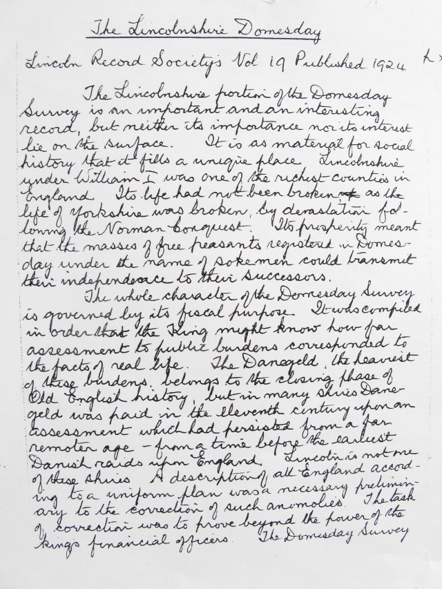 Lincolnshire Domesday