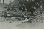St. Firmin’s Church Felling a tree in the churchyard, near the north porch. Mrs. Pettifer on the left, Rev. Pettifer on the right. 